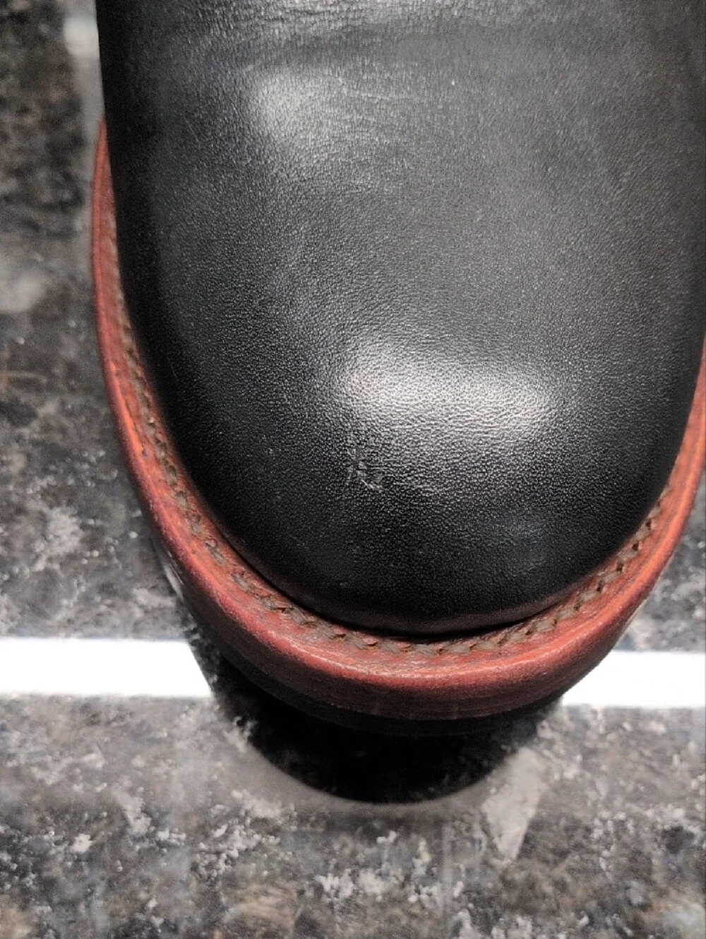 Men's Patina Portland Leather Black Leather Chelsea Boots with Brown Welt